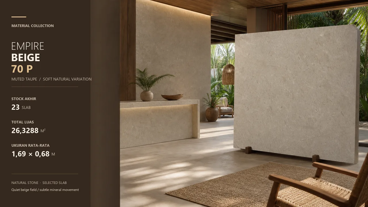Catalog reference for EMPIRE BEIGE 70 P