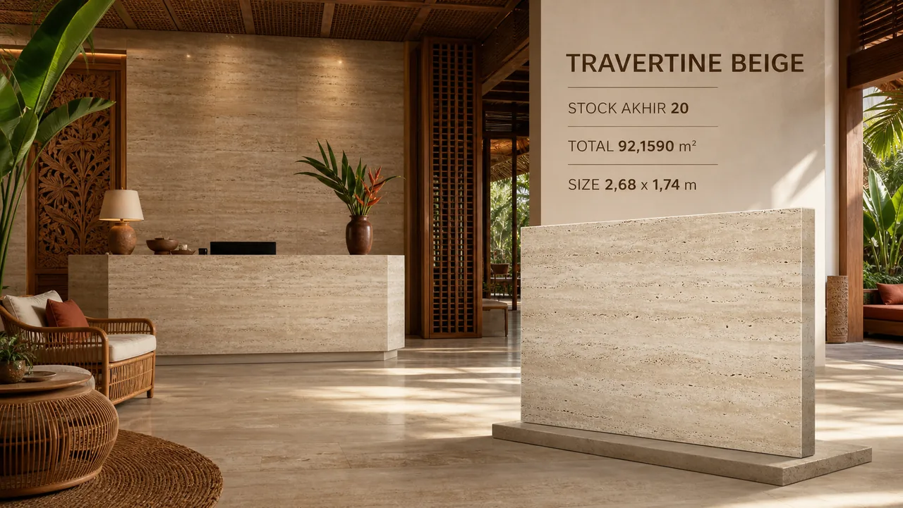 Catalog reference for TRAVERTINE BEIGE