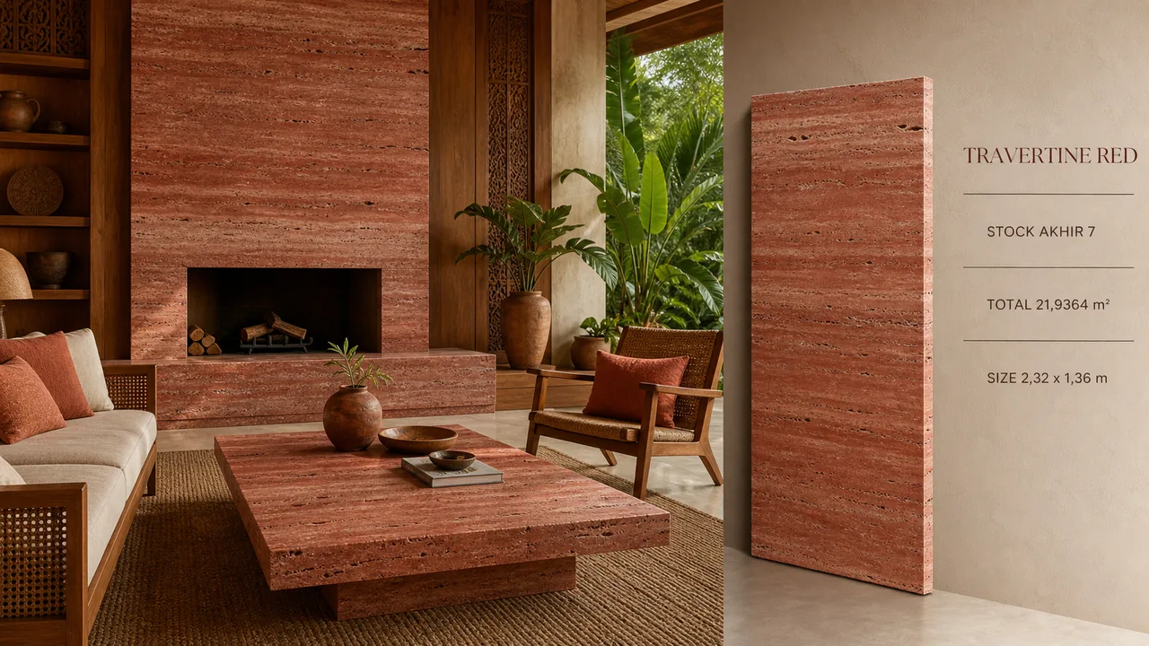 Catalog reference for TRAVERTINE RED